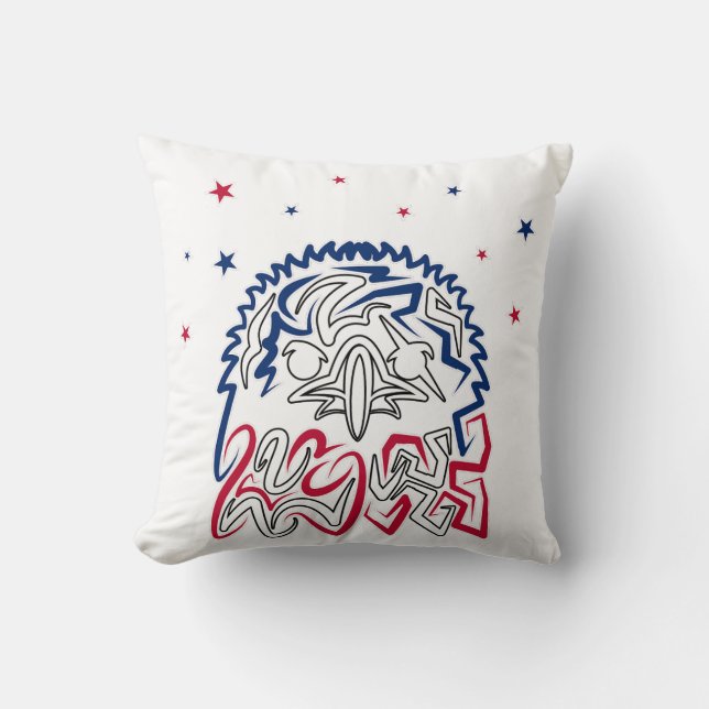 Independence Day American Eagle Stars Cushion (Front)