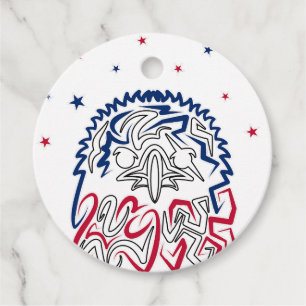 Independence Day American Eagle Stars Favour Tags