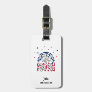 Independence Day American Eagle Stars Luggage Tag