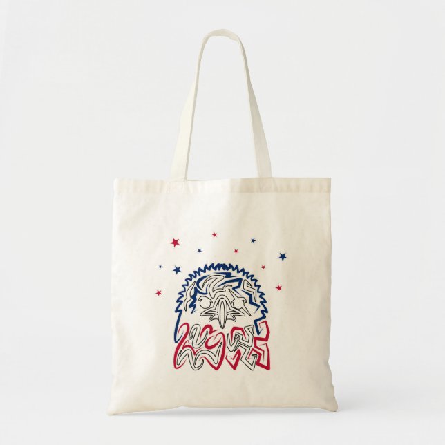Independence Day American Eagle Stars Tote Bag (Front)