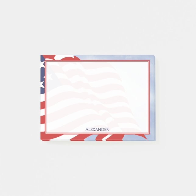 Independence Day American Flag Illustration Post-it Notes (Front)