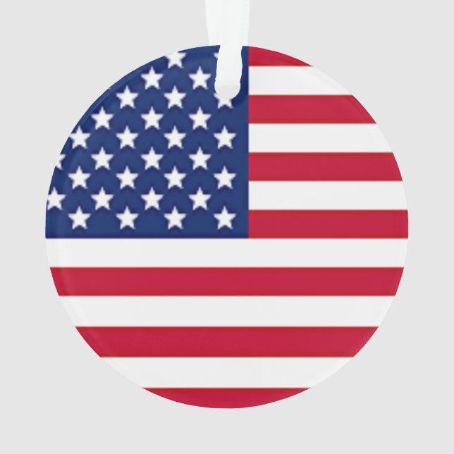 Independence Day American Flag Ornament (Back)