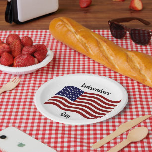 Independence Day/American Flag Paper Plate