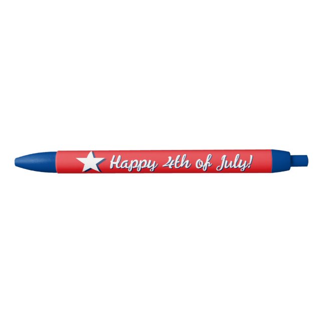 Independence Day American star logo custom writing Blue Ink Pen (Front)