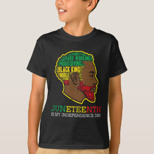 Independence Day Black King Men Boys Kids Youth  T-Shirt