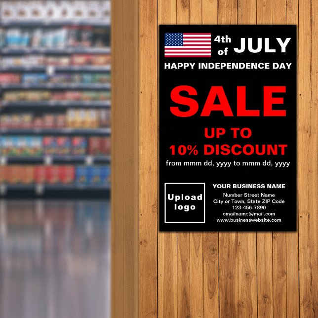 Independence Day Business Sale Black Poster (Creator Uploaded)