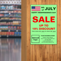 Independence Day Business Sale Light Green Poster