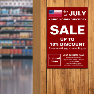 Independence Day Business Sale Red Poster