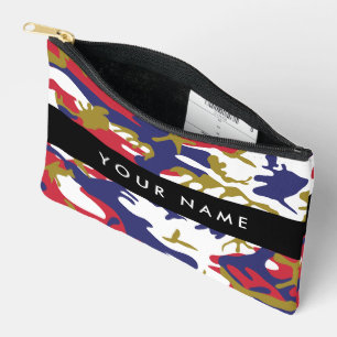 Independence day Camouflage Your name Personalise Accessory Pouch