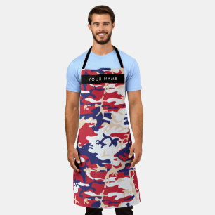Independence day Camouflage Your name Personalise Apron