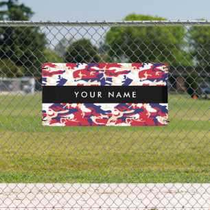 Independence day Camouflage Your name Personalise Banner