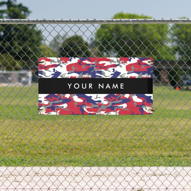 Independence day Camouflage Your name Personalise Banner (Insitu)