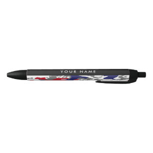 Independence day Camouflage Your name Personalise Black Ink Pen