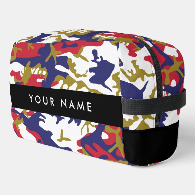 Independence day Camouflage Your name Personalise Dopp Kit (Left Corner)