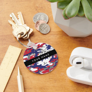 Independence day Camouflage Your name Personalise Key Ring