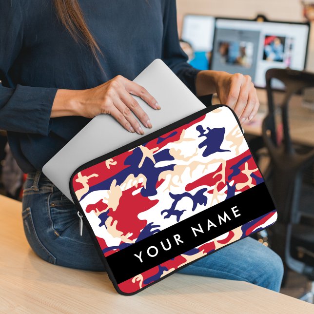 Independence day Camouflage Your name Personalise Laptop Sleeve (Creator Uploaded)