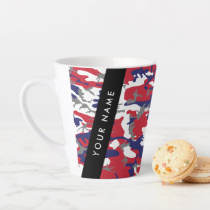 Independence day Camouflage Your name Personalise Latte Mug