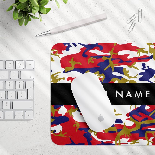 Independence day Camouflage Your name Personalise Mouse Pad (Creator Uploaded)
