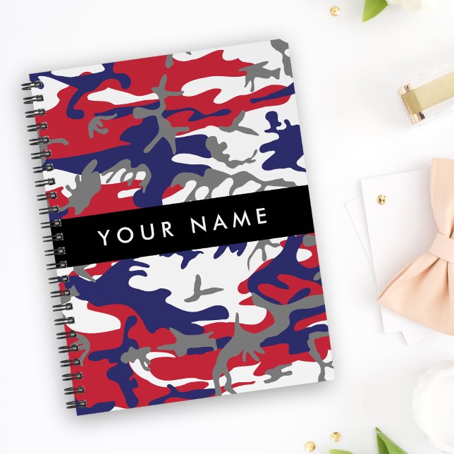 Independence day Camouflage Your name Personalise Notebook (Creator Uploaded)