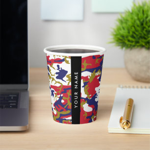 Independence day Camouflage Your name Personalise Paper Cups