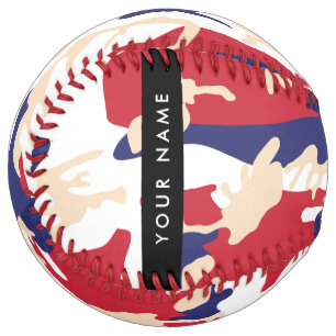 Independence day Camouflage Your name Personalise Softball