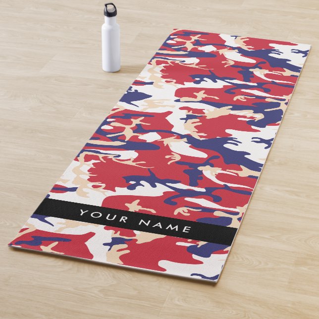 Independence day Camouflage Your name Personalise Yoga Mat (In Situ)