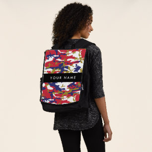 Independence day Camouflage Your name Personalize Backpack