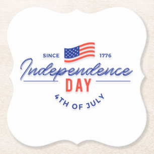Independence Day Celebration Paper Coaster