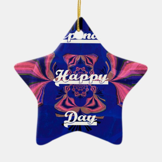 Independence Day Ceramic Tree Decoration (Front)