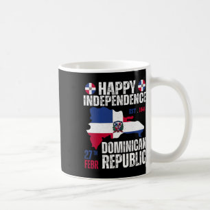 Independence Day Dominican Republic Flag And Map  Coffee Mug