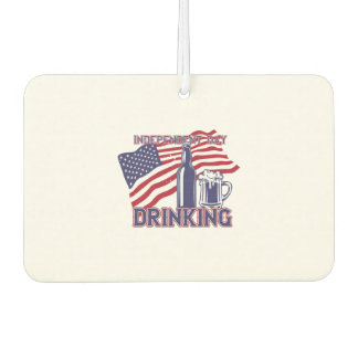 independence day drinking beer car air freshener
