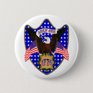 Independence Day Eagle 6 Cm Round Badge