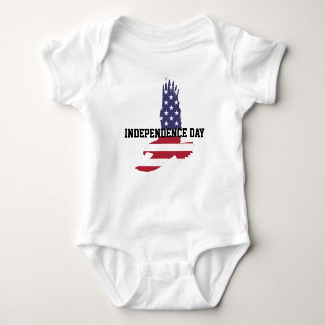 Independence Day Eagle Baby Bodysuit (Front)