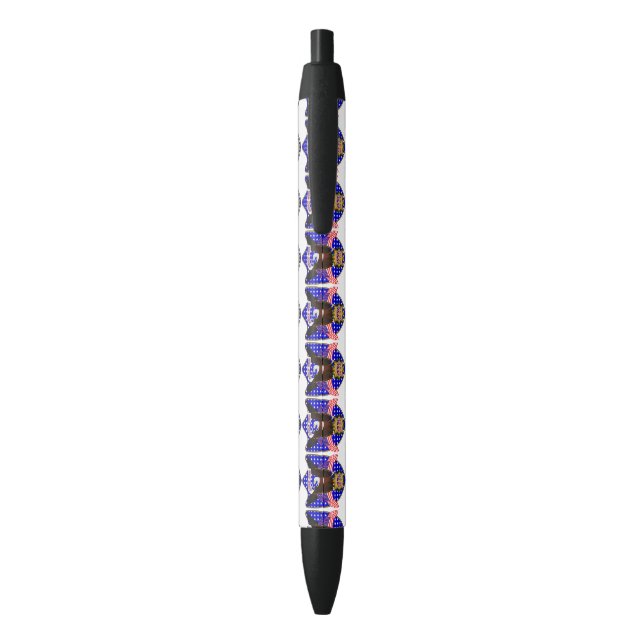Independence Day Eagle Black Ink Pen (Back (Vertical))