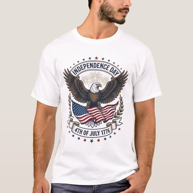 Independence Day Eagle Flag Vintage Shirt Design_1 (Front)