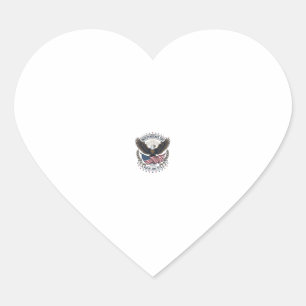 Independence Day Eagle Flag Vintage Shirt Design_1 Heart Sticker