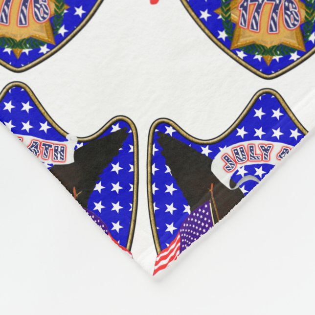 Independence Day Eagle Fleece Blanket (Corner)