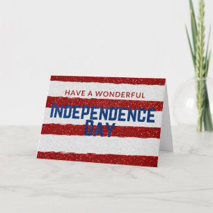 Independence Day Glitter Card