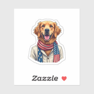 Independence Day Golden Retriever Vintage Shirt 2