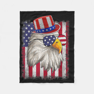 Independence Day Happy 4th Of July Design Vintage  Fleece Blanket