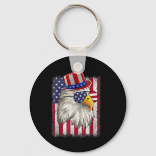 Independence Day Happy 4th Of July Design Vintage Key Ring
