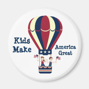Independence Day hot air balloon Magnet