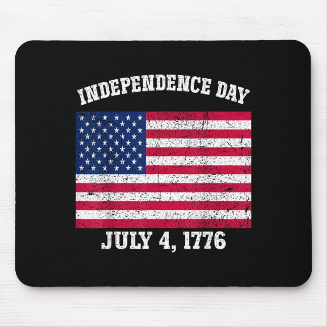 Independence Day July 4 1776 American Flag 4th of Mouse Pad (Front)