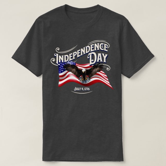 Independence Day July 4 1776 Eagle T-Shirt (Design Front)