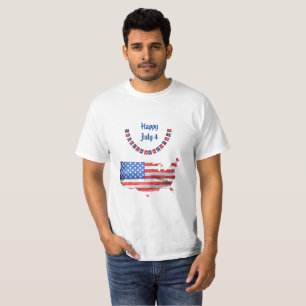 Independence Day July 4 American Flag USA Country T-Shirt