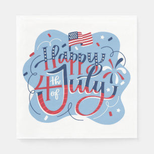 Independence Day July 4th Paper Napkin