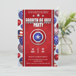 Independence Day July 4th Patriotic Invitation
