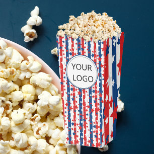 Independence Day Logo Business Popcorn Box