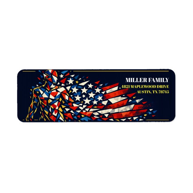 independence day memorial return address labels (Front)