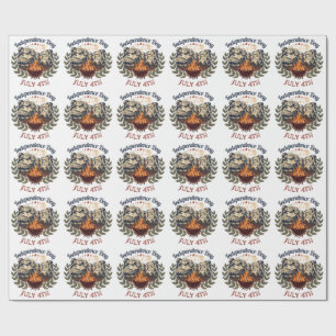 Independence Day Mount Rushmore July 4th Wrapping Paper